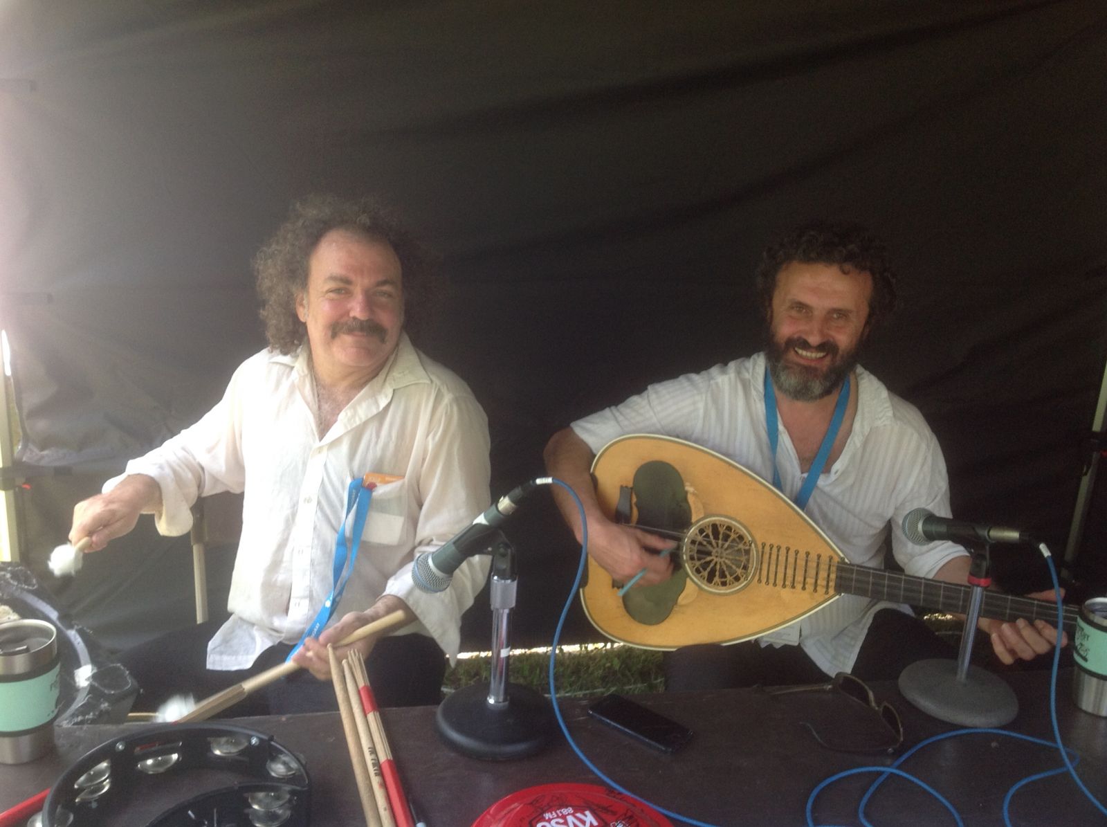 George Xylouris and Jim White of the Xylouris White band play for KVSC at WFF 2015